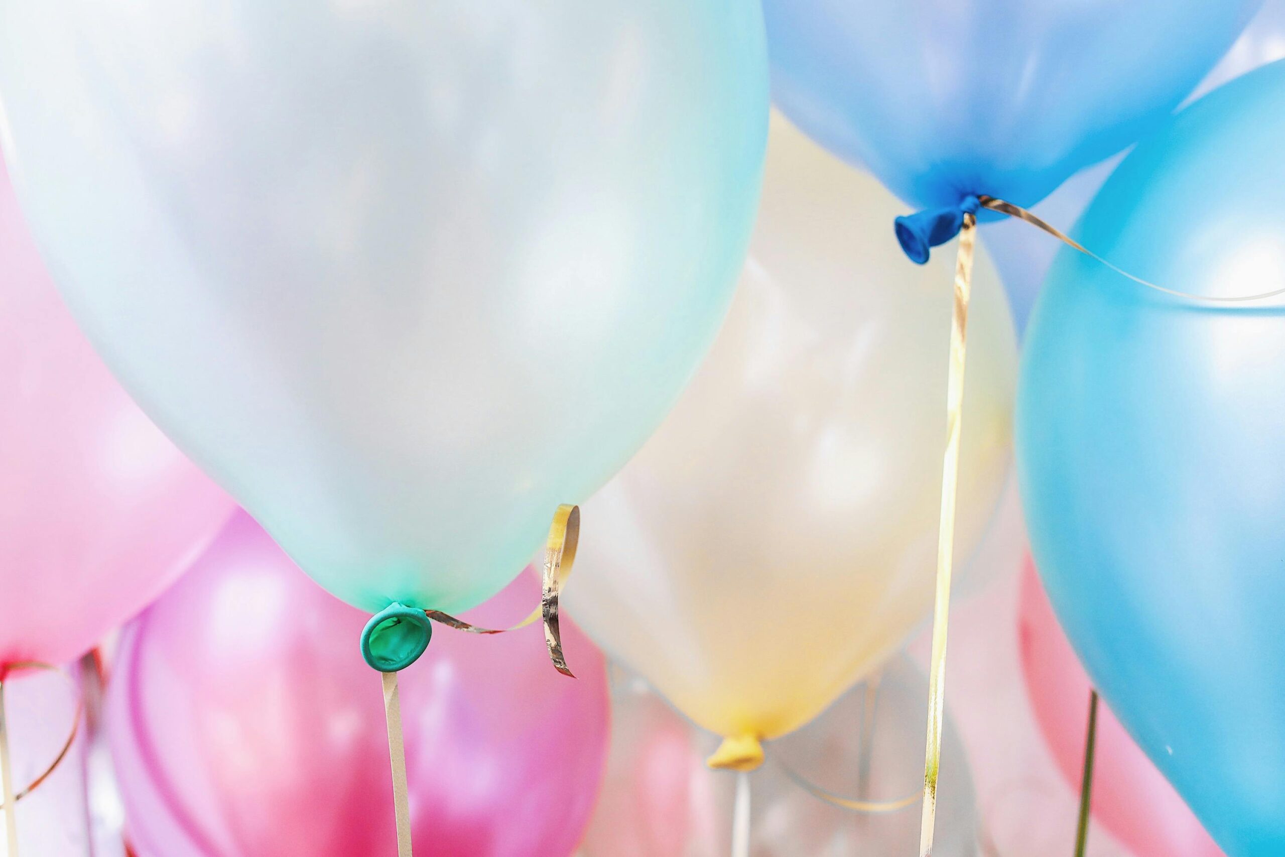 Vibrant balloons in various colors, perfect for any party or celebration.